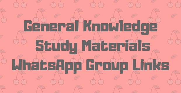 General Knowledge Whatsapp group links
